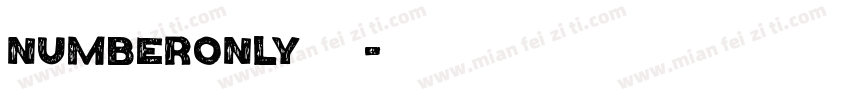 NumberOnly 字体字体转换